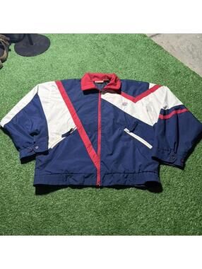 Vintage 90s Antigua USA Olympic Style Windbreaker Jacket Medium Retro Golf